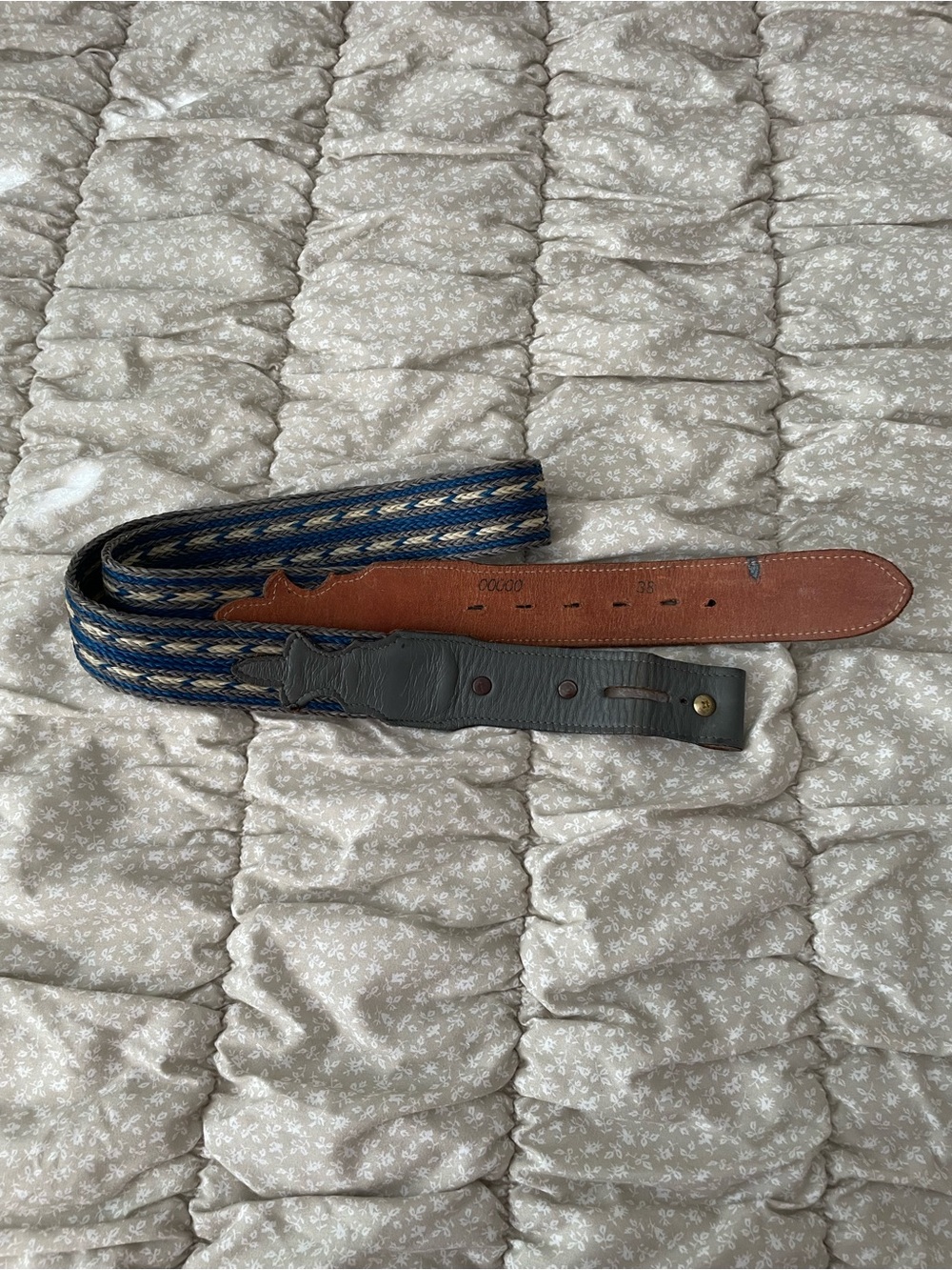 Men’s Western Leather and Horsehair Cowboy Belt
